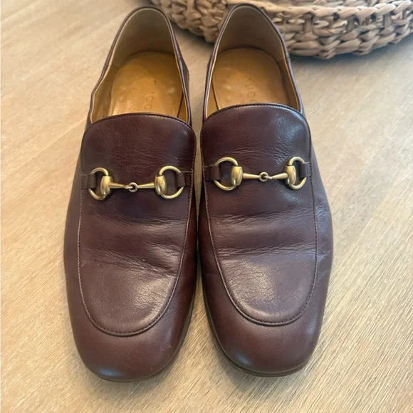 Gucci Brown Leather Sole Loafers Horsebit 1953 leather loafers in brown - Gucci | Mytheresa main image 3